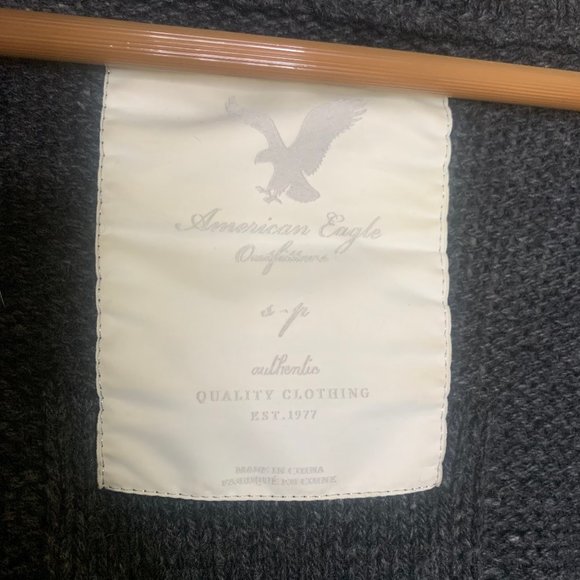 American Eagle Cable Knit Chunky Wool Blend Cardigan - Picture 10 of 12